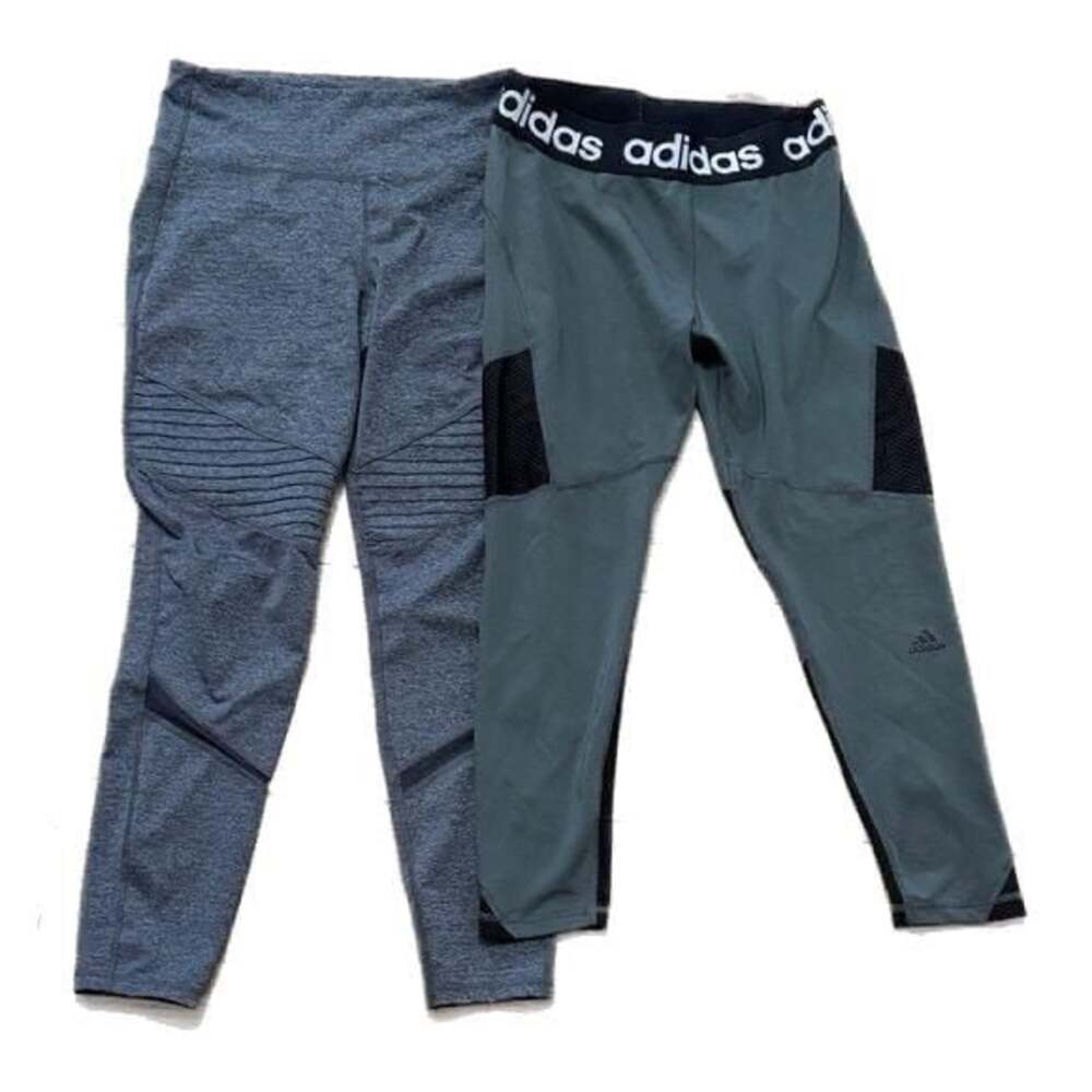 Two Pairs of Women’s Leggings Size L Adidas & Old Navy